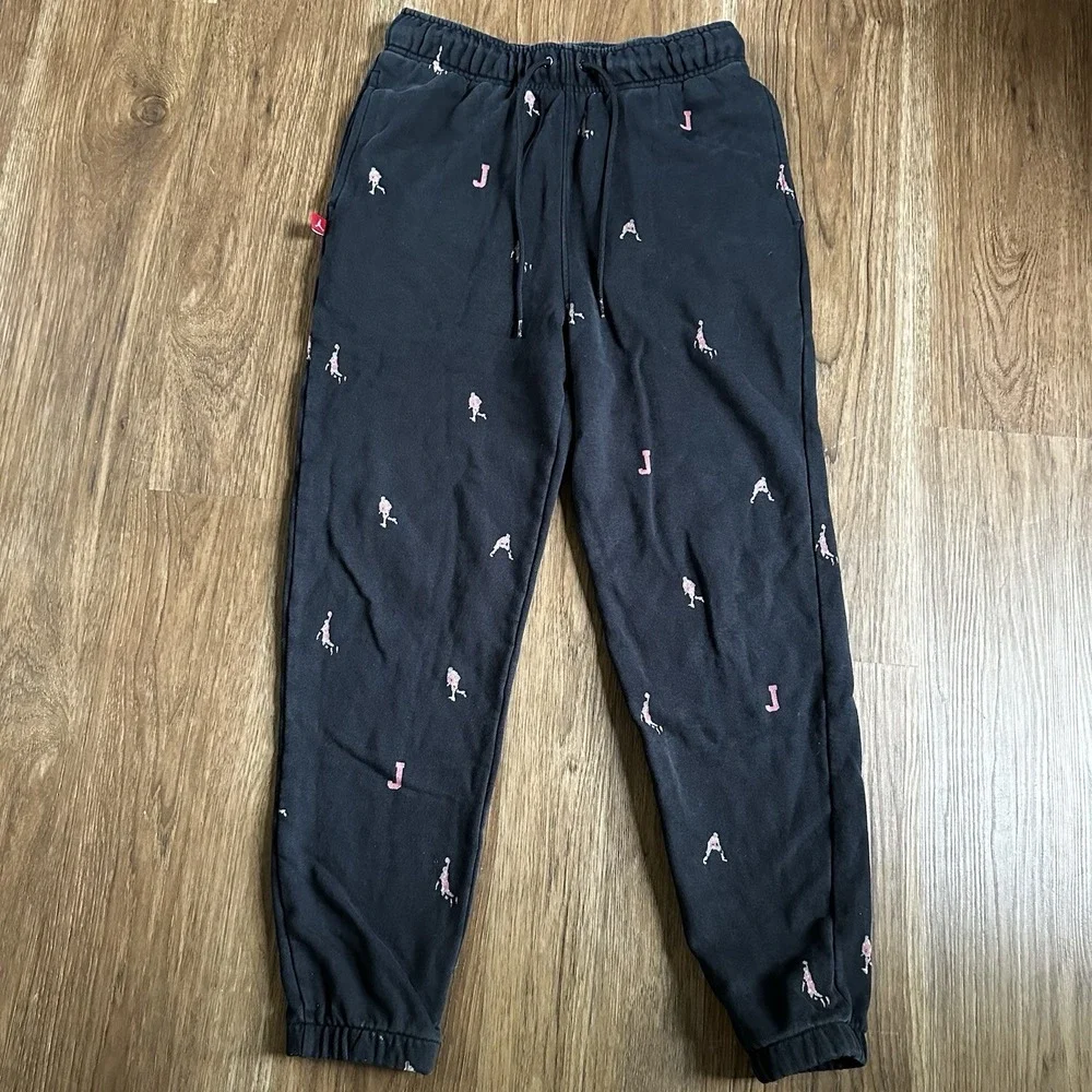 Air Jordan Brand Essentials Sweatpants Men's Small All Over Print Black Joggers